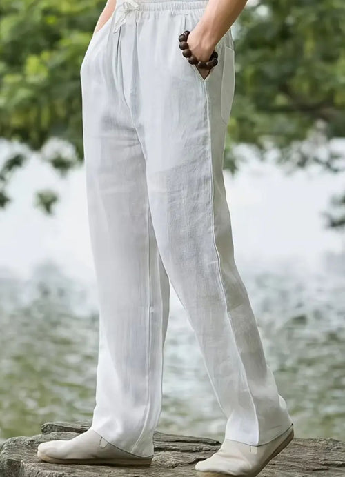 2pcs Men'S Linen Pants - Casual & Commuter Style